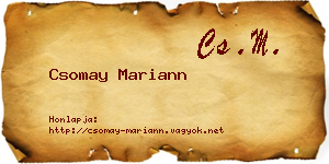 Csomay Mariann névjegykártya